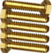 M8 x 50mm Solid Brass Hex Bolts Fully Threaded Hexagon Screws DIN933 (pack of 5)
