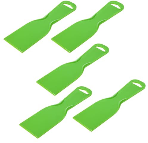 5 pcs Plastic Scraper Plastic Putty Knife 2 Inch Green Flexible Paint Scraper Tool for Taping Drywall Wall Painting Spackling Patching