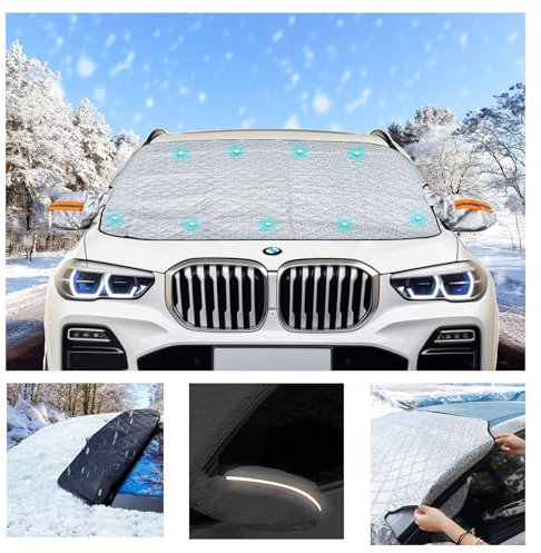 Jiltlu SUV Auto Windschutzscheibe Abdeckung Winter Magnetische Frontscheibenabdeckung Sonnenschutz schützt Vor UV,Hitze,Staub,Geeignet für SUV MPV und die Meisten Autos-L (170CMx145CM)