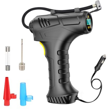 CGEAMDY Compressore d'Aria Portatile Gonfiatore Elettrico, Batteria Ricaricabile Portatile Auto Pneumatici Pompa, Compressore d'Aria Portatile per Gonfiare I Pneumatici Ricambi Auto(Senza Batteria)