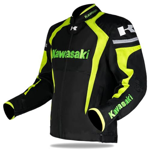 Baymate Motorrad Jacke Unisex mit Protektoren Herausnehmbares Warmes Innenfutter Motorrad Jacke Reflektierende Elemente wasserdichte Und Atmungsaktive Motorradbekleidung (Grün,XXL)
