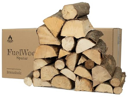 FuelWood Spatar Premium Hainbuchen-Brennholz 60L – Ofengetrocknet, 25 cm Scheite, unter 15% Feuchte – Ideal für Ofen, Kamin, Grill, Barbecue & Lagerfeuer – Kaminholz, Feuerholz, Grillholz (60 Liter)