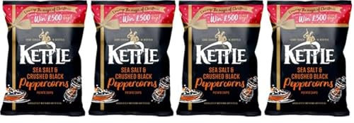 Sea Salt & Crushed Black Peppercorns Sharing Crisps 4 x 130g,Our farmers select 100% British potatoes, so only the perfect spuds make it in.Our Cooks We hand cook in small batches to guarantee great c