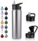 UMBFUN Insulated Water Bottle - 750ml 2 Lids (Straw Lid and Spout Lid) - with Straw,Stainless Steel Double-Walled Insulated Vacuum Leakproof,BPA Free,Drink Flask for Travel Sports Gym Camping Hiking