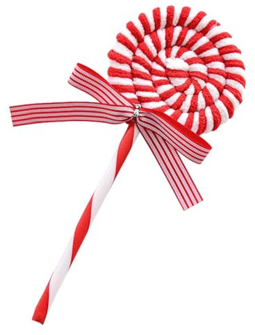 Ornamenti in feltro a forma di bastoncino di zucchero, decorazioni artistiche e artigianali, decorazioni natalizie a forma di lecca-lecca, decorazioni finte per albero di Natale, decorazione per