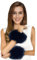 Lina & Lily Damen Winter Armstulpen Manschetten Pulswärmer Kunstfell (Marineblau)