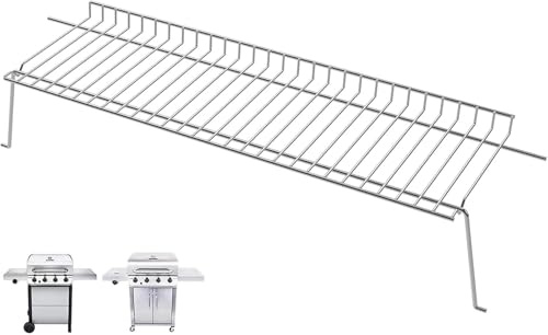 PETKAO G470-0001-W1 Grill Warmhalterost für Charbroil Performance 4 Brenner Grill Ersatzteile 463342119 463347519 463342118 463376117 463376217 463332718, Swing Away Gitter f. Charbroil Zubehör