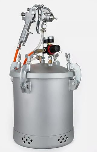 DruckbehÄlter Farbspritzpistole Farbbehälter Saugen Lackierpistole mit 2 Schlauch Betriebsdruck des Farbbehälters 25-30 PSI 10L