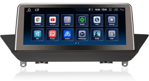 10.25 Zoll Qualcomm Android 13 Autoradio Bluetooth mit GPS für BMW X1 E84 (2009-2015) CIC System, Kabelloses CarPlay Android Auto WiFi DAB+ IPS DSP iDrive 2K IPS-Bildschirm 8-Kern 4GB+64GB