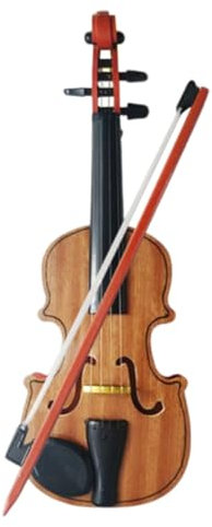 Vaguelly 1 Satz Geige Aus Holz Kleinkindspielzeug Kindergeige Anfänger Kleine Geige Kindermusikinstrument Musikalisches Kinderspielzeug Instrument Kindergeige Light Brown Holz