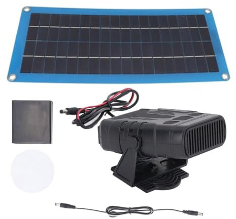ETUCYNG Solar Panel Greenhouse Heater Kit, 30W 43.5x20.0x0.5cm Solar Panel Heater for Shed, Winter Poultry Warmer Coop Heater with Battery Compartment, DC Waterproof, for Outdoor -10 ?- 70 ? Heating
