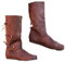 YUMALI Scarpe Medievali Stivali Da Cavaliere Vichinghi a Gambo Lungo in Finta Pelle Scarpe Singole Leggere Con Fondo Piatto Retrò per Cosplay (Brown,38)