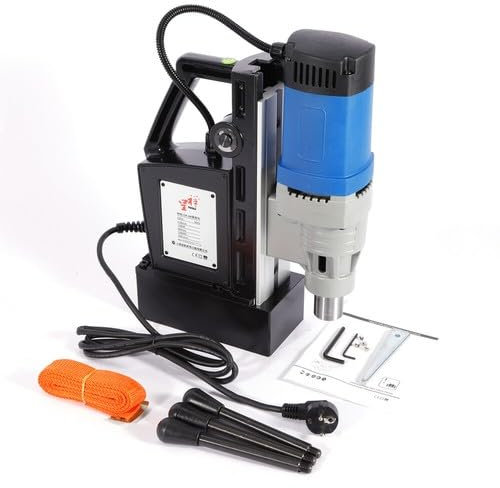 1680W Tragbare Magnetische Magnetbohrmaschine Mt3 Spindel 300U/Min Max Bohrdurchmesser 1.1 Und Bohrtiefe 1.97 13800N Magnetfuß FüR Stahl Eisen Industrielle Kernbohrmaschine Die Metallbearbeitung