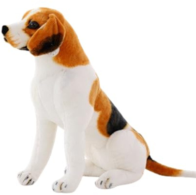 Xiyocadt Realistischer Hund, Stofftier, Spielzeug, Bezaubernd, PlüSchhund Stehend Stofftier Lebensecht PlüSchtier Spielzeug FüR Kinder Jungen MäDchen (40cm,Beagles)