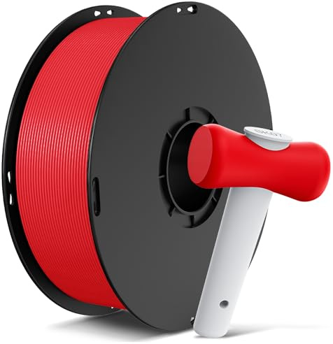 ANYCUBIC ABS Filament 1,75mm, Hoch Temperaturbeständiges, 1KG Rot | 3D Drucker Filament für Starke und Llanglebige Komponenten