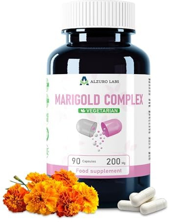Alzuro Labs Lutein Zeaxanthin | 40 mg | Vitamin A, C & Zink | 90 vegane Kapseln | GMP & Laborgeprüft