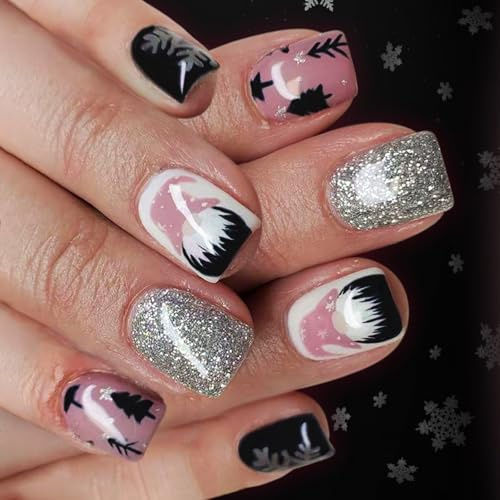 Lot de 24 faux flocons de neige sur le thème de Noël - Application facile - ABS - Motif flocon de neige