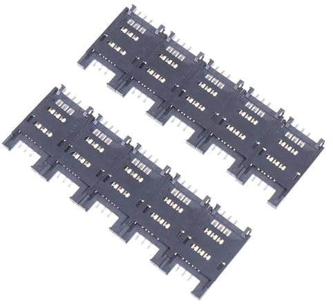 Fiocias 10 Porte-Cartes SIM avec Emplacements à 6 Broches, Compatibles avec Les Téléphones Portables 6P SMD.