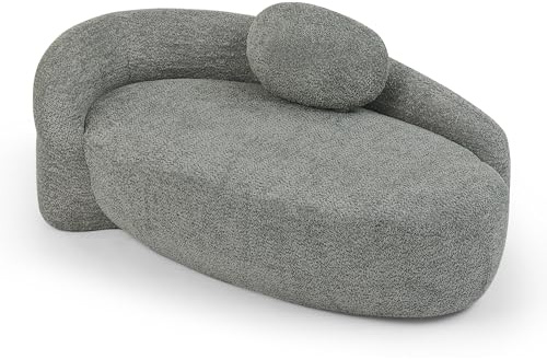 Generisch Teddy-Plüschsofa mit Kissen, geeignet für Wohnzimmer, Schlafzimmer und Studios, grau.