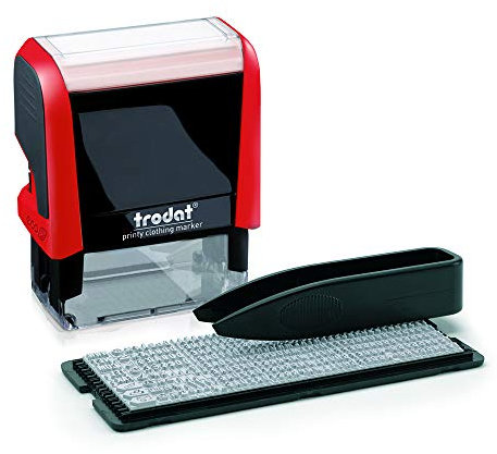 Trodat Textilstempel zum Selbst Setzen Printy 4911, Abdruck Schwarz, 3 Textzeilen 51 49611, 24 x 15 x 2 cm