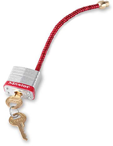 Master Lock 7C5RED Cadenas de consignation pour Tableaux Electriques et Disjoncteurs, Anse de 12,7 cm