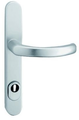 1 Garnitur Si-Rahmendr.Halbgrt.Kronos2000 Innen m. Vierkantstift 8 x 80 mm PZ 92/8mm Alu F1 Naturf 179240