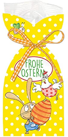 STEINBECK Ostern Fruchtgummi 100g Frohe Ostern Osterhase gelb Osterei Geschenk Osternest Mitbringsel Hase Kinder Huhn