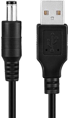 conecto CC20035 Niedervolt Ladekabel (USB-A Stecker auf DC-Hohlstecker 5,5x2,1mm), 0,60m, schwarz