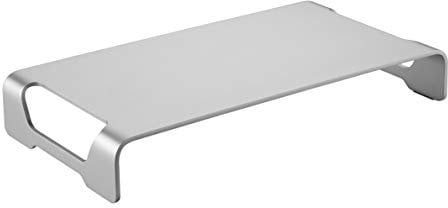 Desq Aluminium Monitorständer | Höhe 60 mm | Schlankes Design, Silver, 1490