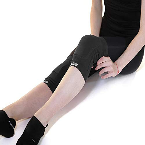 Coppia Ginocchiere Pastorelli Nere per Ginnastica Ritmica (Hi-Tech Black, L (per 15+ anni))