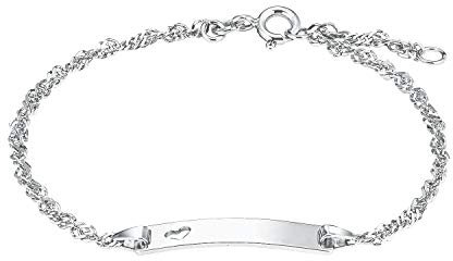 Amor Identarmband 925 Sterling Silber Damen Armschmuck, 17+2 cm, Silber, Kommt in Schmuck Geschenk Box, 9208708