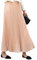 Damen Mädchen Plisseerock in Maxilänge Plissee-Maxirock Elastische Chiffon Langer Faltenrock Elastischer Bund für Frühling Sommer Herbst - 90cm Einfarbig Beige