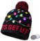 DITK-U Unisex Hässliche LED Weihnachtsmütze Helle Farbe Strickwaren Weihnachtsmann Pullover Weihnachten Party Hut mit 6 Lichtern, Stil 1, 5