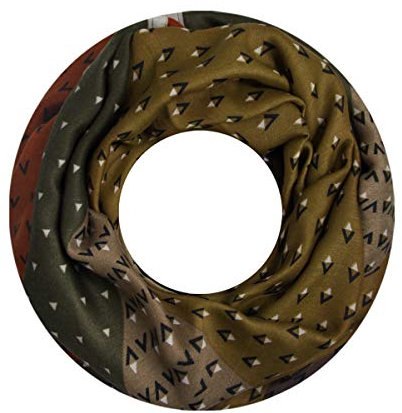 Majea Damen Loop Schal - grafisch gemustert, grün Damen Artikel-Nr.441607