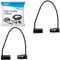 HQRP 2-Pack 3-Pin XLR Female to 3-Pin XLR Male Adjustable-Angle Low-Profile Cables Compatible with Sound Devices 302, 552, 633, 688, 788T Mixer/Recorder