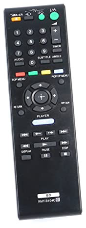 Telecomando sostitutivo AULCMEET RMT-B104C compatibile con lettore Sony Audio CD/DVD Blu-Ray BDP-S360T BDP-N460 BDP-BX37 BDP-S570 BDP-S580 BDP-S780 BDP-S300 BDP-S350