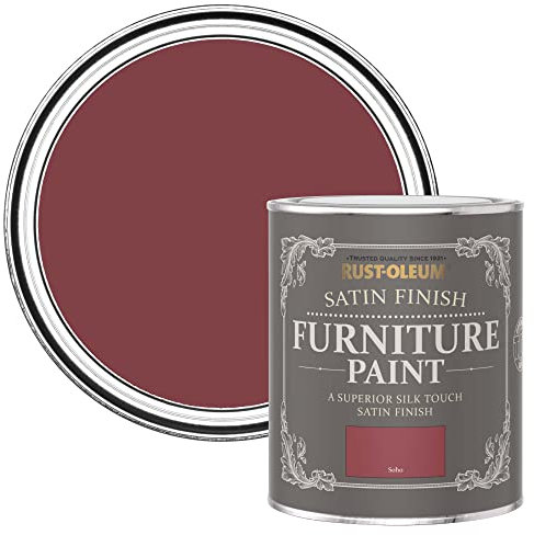 Rust-Oleum Peinture Rouge pour Meubles, Finition Satinée - Soho 750ml