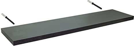 Wandregal Holz - Hängeregal 50x15 cm - Regalbrett, Schweberegal - Wandboard - Regale zu jedem Zimmer - Einzigartiges Innendesign an Ihren Fingerspitzen - Mattes Schwarz