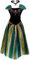 Queen Princess Adult Women Dress Costume Wig Necklace Cosplay Halloween, Kleid mit Halskette, Small