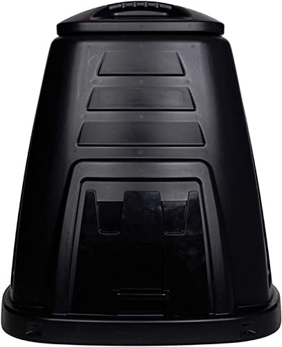 Garden Composter Bin 220 Litre Compost Converter Black Outdoor Compost Box Black