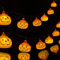 JOFONY Halloween Kürbis Lichterkette,Warmes Gelb Lichter für Halloween Deko Innen-und Außenbereich,20 LEDs 2 Beleuchtungsmodi Batteriebetriebene