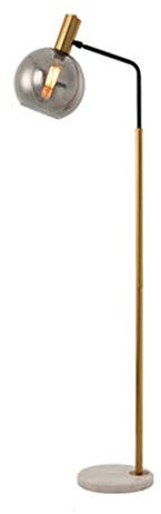 CAPXXIN Lampadaire Lampadaire Globe en Verre, éclairage sur Pied pour Salons, éclairage de Poteau intérieur pour Chambre à Coucher et Bureau, lampadaire à Ampoule LED 9w (Color : Gold b) Needed