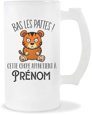 Chope Personnalisable Pas Touche (Tigre)