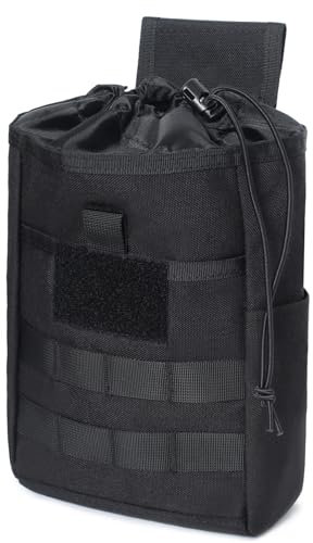 Azarxis Taktische Hüfttaschen, Militär Kompakt Gürteltasche, Multifunktional Molle EDC Tasche (13 Schwarz)