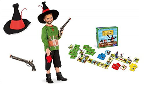 KarnevalsTeufel Kinderkostüm Set Der Räuber Hotzenplotz inklusive Spiel Auswahlmöglichkeiten Kartenspiel, Brettspiel Wer findet den Räuber, So ein Theater (Wer findet den Räuber?, 116)