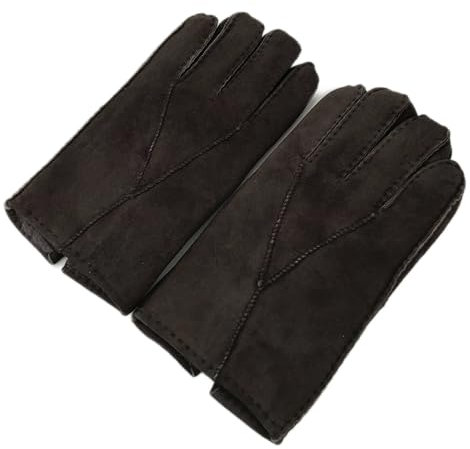 Harrington Marley Damen / Herren Schaffell-Handschuhe, echtes Schafsleder, warme Winterhandschuhe mit Manschette, Skifahren, Lammfell, warm
