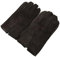 Damen/Herren Schaffell-Handschuhe, echtes Schafleder, warme Winterhandschuhe mit Manschette, Skifahren, Lammfell-Handschuhe, warm, braun, Einheitsgröße