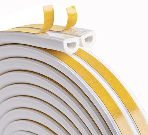 Aoyinfe 6M Dichtungsband für Türen Fenster, Schaumstoffband Türdichtung Fenster, für Anti-Kollision/Schalldichter/Wasserdichter/Staubdicht (Weiß)