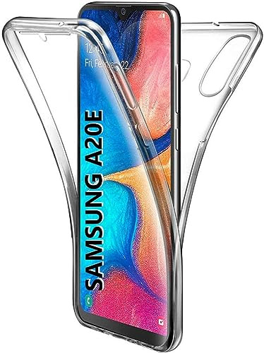 COQTEL® Coque pour Samsung Galaxy A20E Transparente étui 360° Housse de Protection intégrale en Silicone TPU Antichoc protège écran