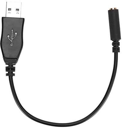 USB A to 3.5mm Sound Adapter, Professional Digital Sound Adapter Cable for PC for PS4, Gaming Headset USB Aux Adapter, for PS5 Laptop Desktop Computer